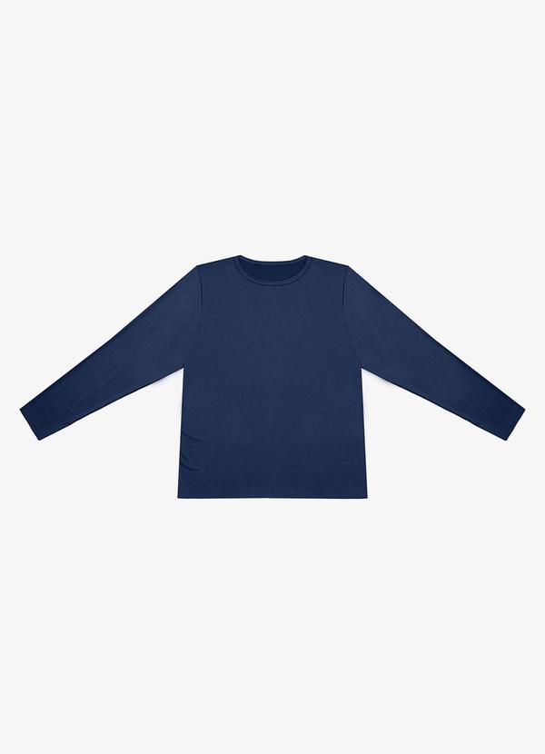 Vista 2 Blusa Térmica Masculina Proteção Uv Azul Select Select