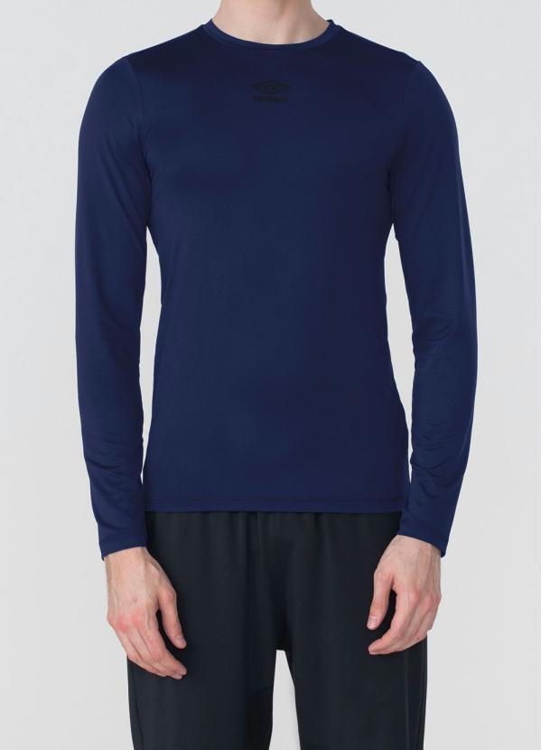 Vista 2 Camisa Ml Masculina Diamond Touch Marinho Umbro Umbro