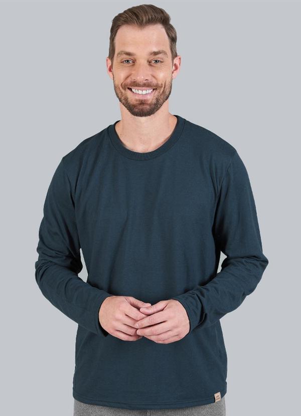 Vista 2 Camiseta Adulto Masculino Meia Malha Cinza Soft Bonni Soft Bonni