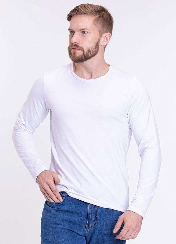 Camiseta Adulto Térmico Masculina Uv50+ Branco
