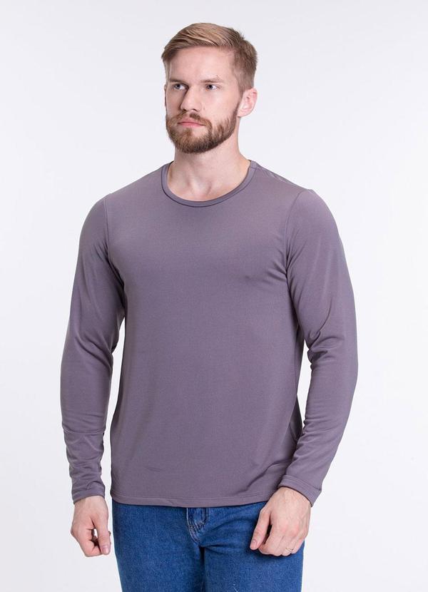 Camiseta Adulto Térmico Masculina Uv50+ Chumbo