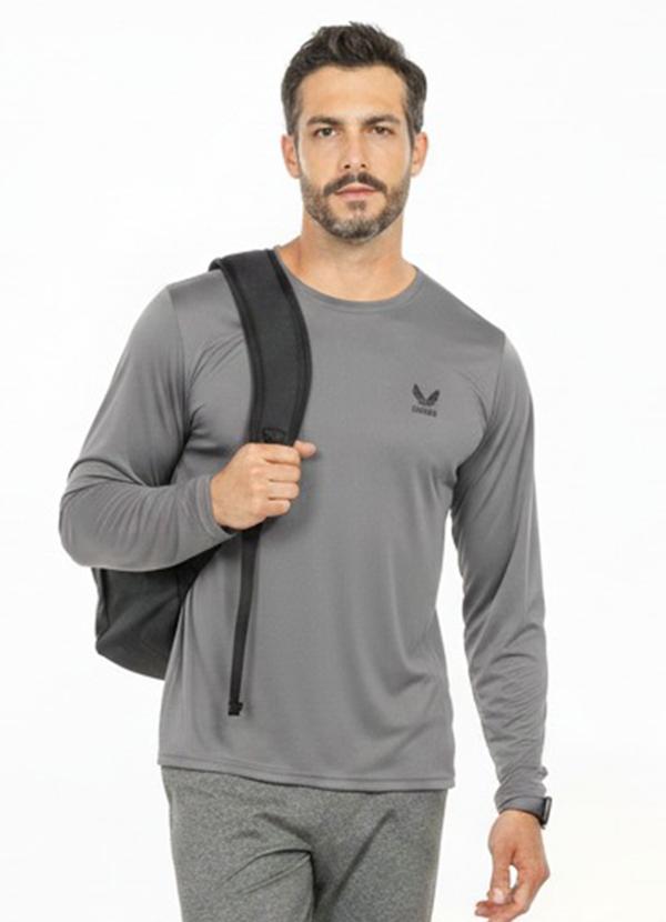 Camiseta com Estampa Águia Sport Cinza