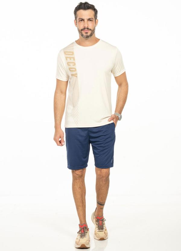 Camiseta com Estampa Bege