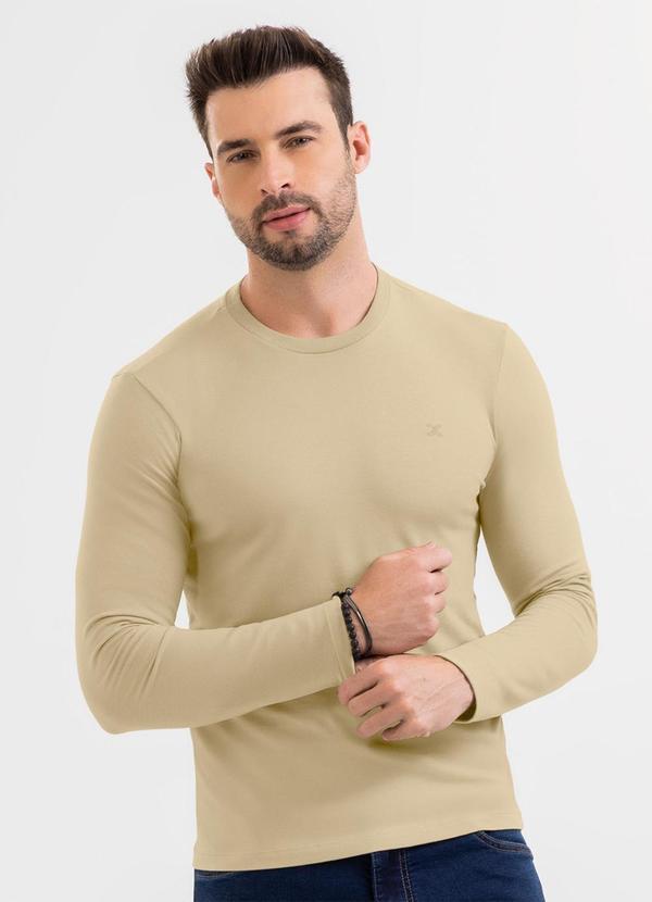 Camiseta em Algodão Marrom Claro