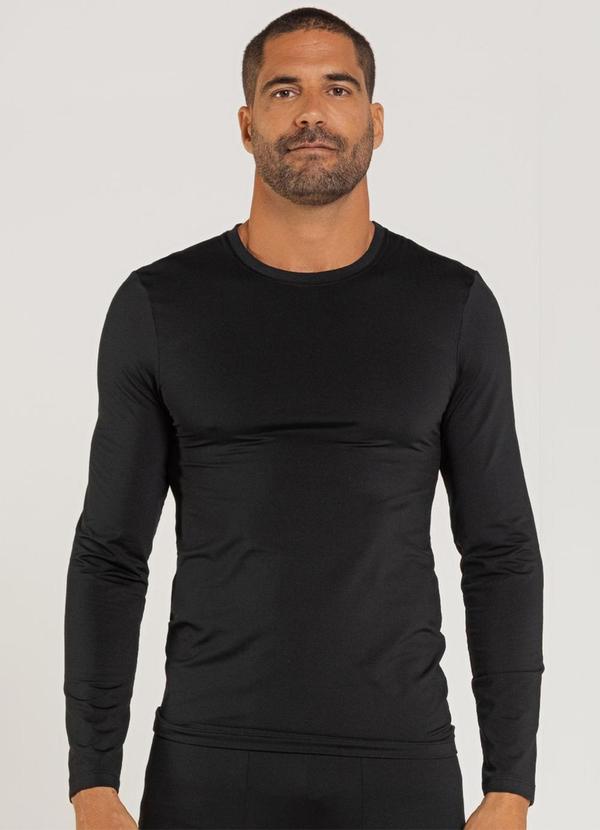 Camiseta em Malha Térmica Preto