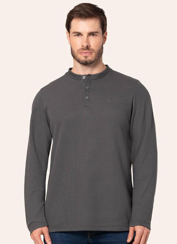 Camiseta Manga Longa Malhão Cinza