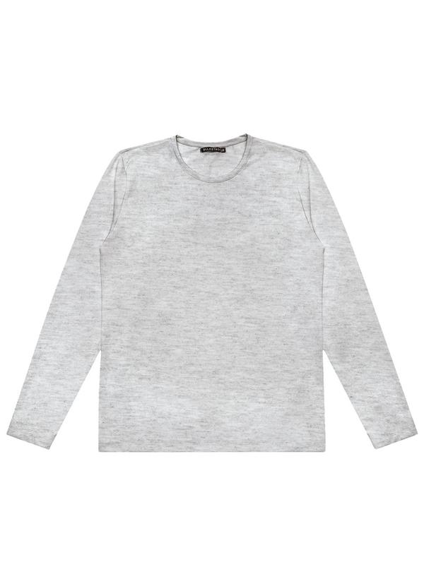 Camiseta Manga Longa Meia Malha Cinza