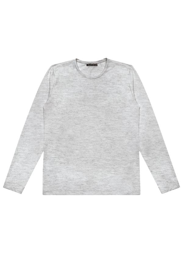 Camiseta Manga Longa Meia Malha Cinza
