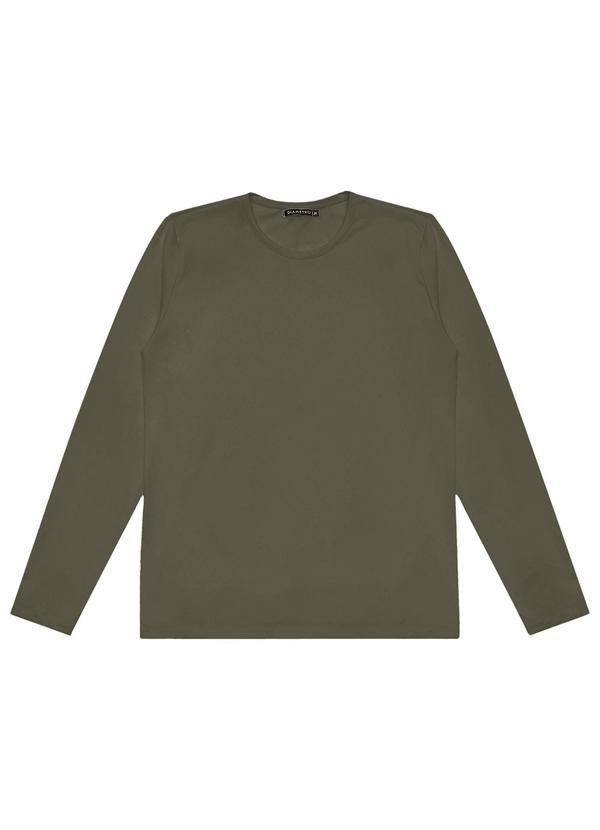 Camiseta Manga Longa Meia Malha Verde