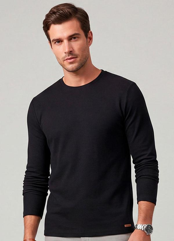Camiseta Manga Longa Preto