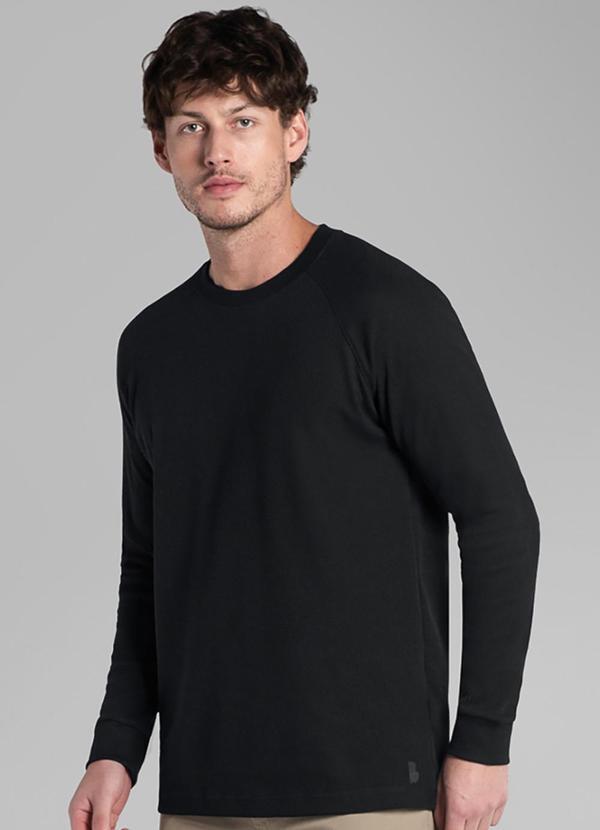 Camiseta Manga Longa Preto