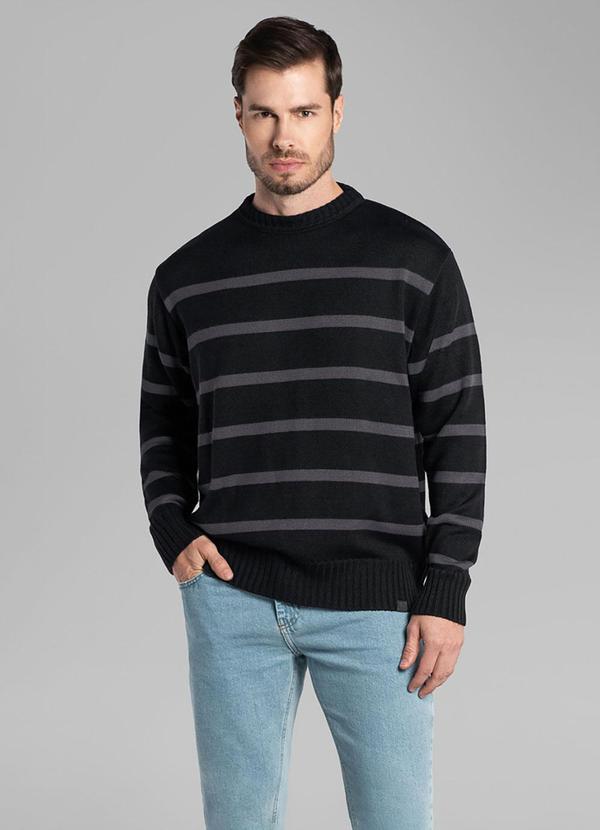 Camiseta Manga Longa Tricot Preto