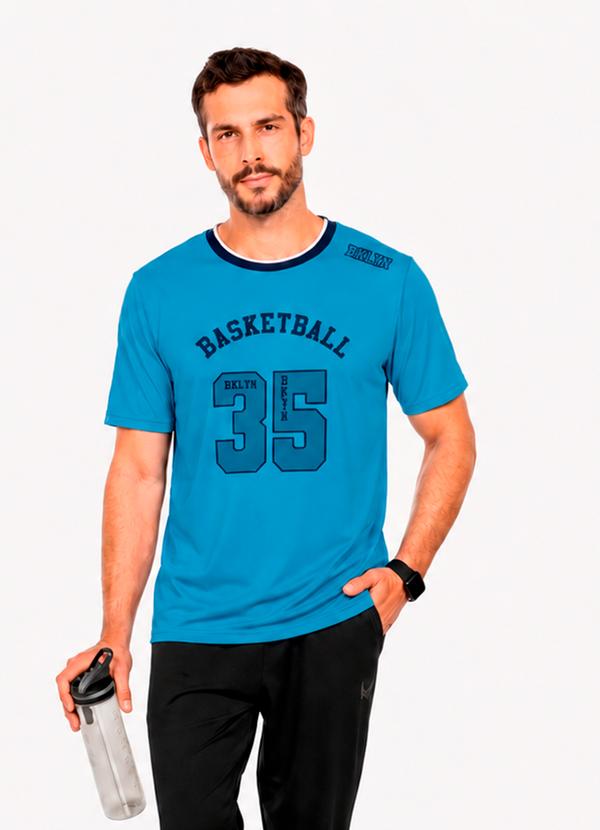 Camiseta Masculina Basketball Azul