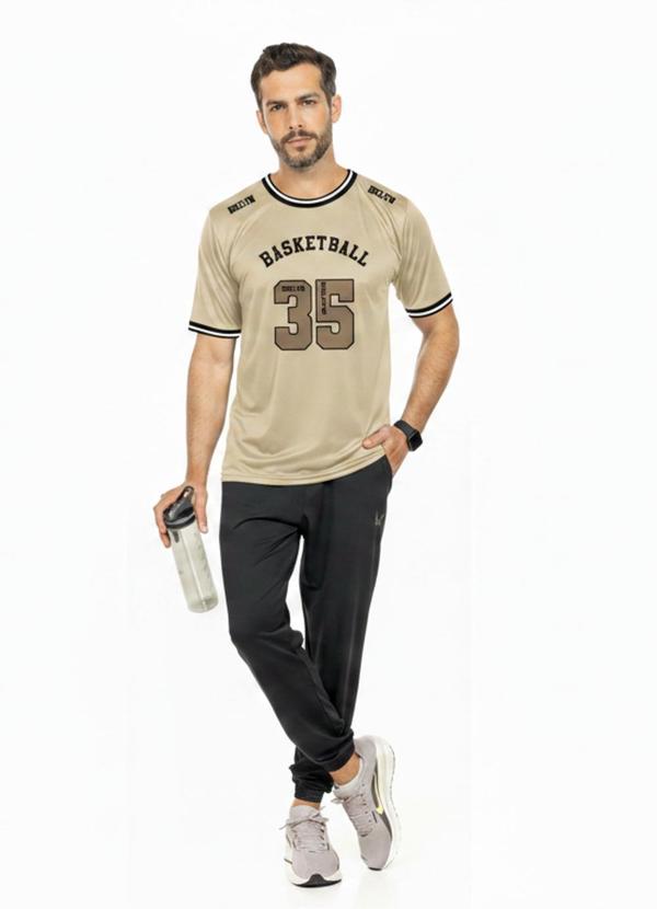 Camiseta Masculina Basketball Cinza