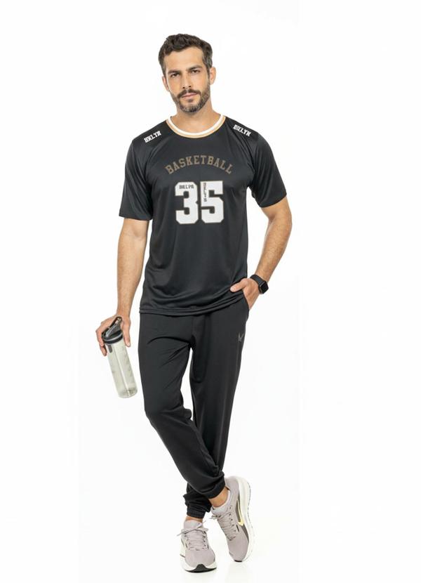 Camiseta Masculina Basketball Preto
