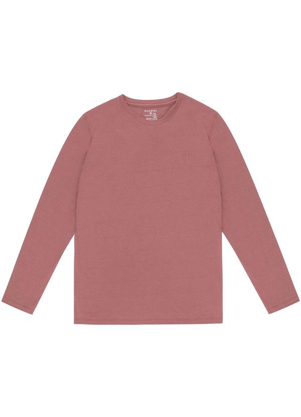 Camiseta Masculina Manga Longa Básica Rosa