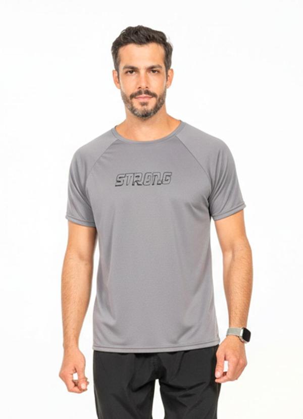 Camiseta Masculina Strong New Cinza