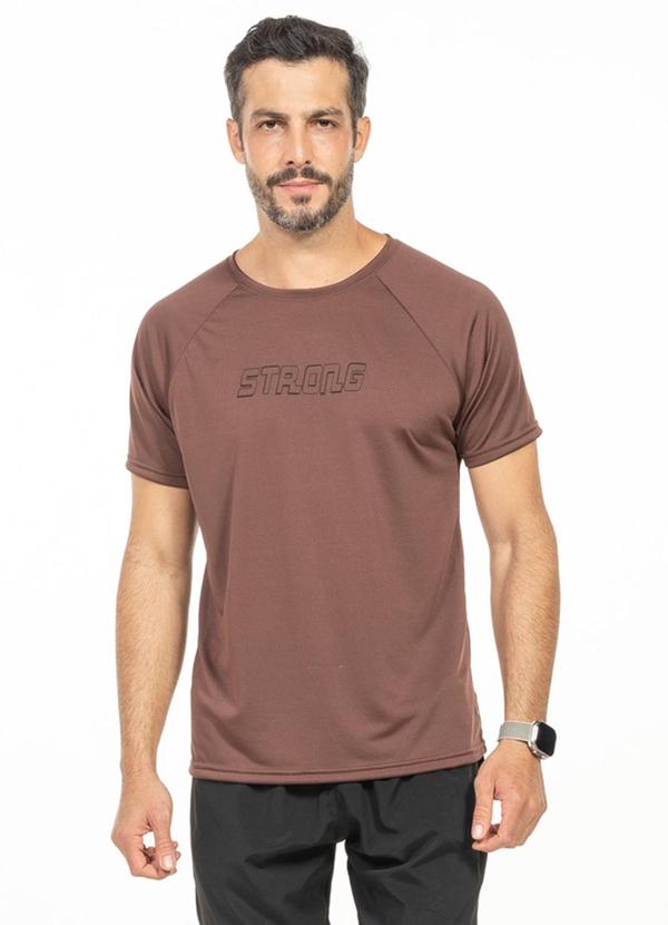 Camiseta Masculina Strong New Marrom