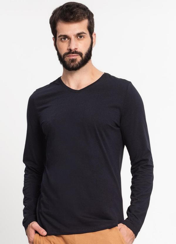 Camiseta Meia Malha Básica Kohmar Preto