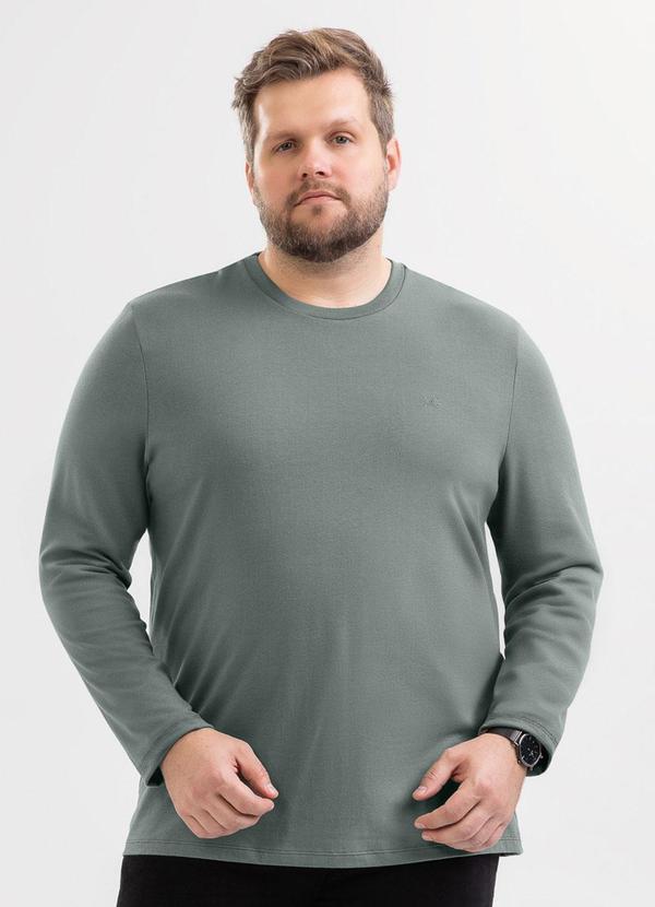 Camiseta Plus em Algodão Cinza