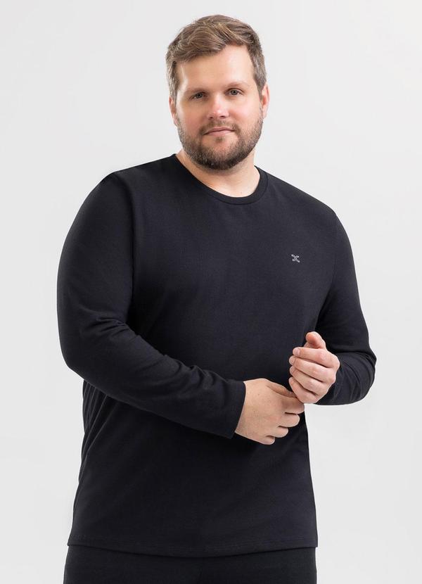 Camiseta Plus em Algodão Preto