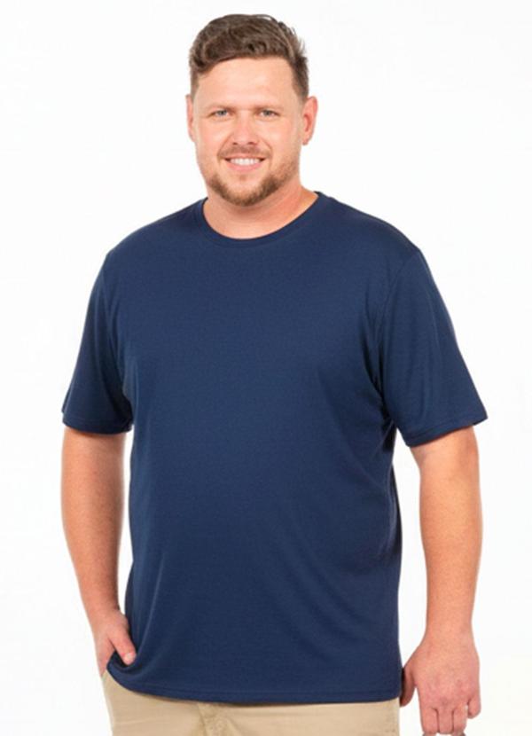 Camiseta Plus Size Masculina Azul