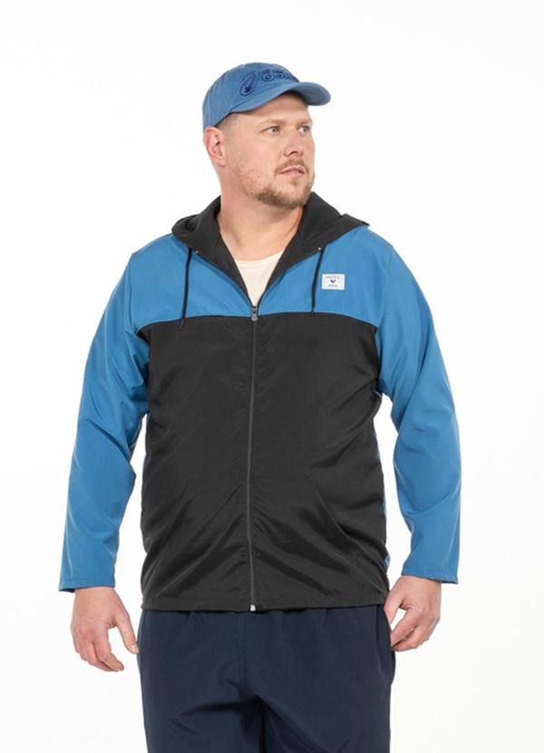 Corta Vento Plus Size Azul