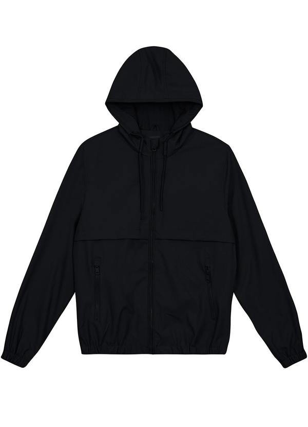 Jaqueta com Capuz Corta Vento Preto