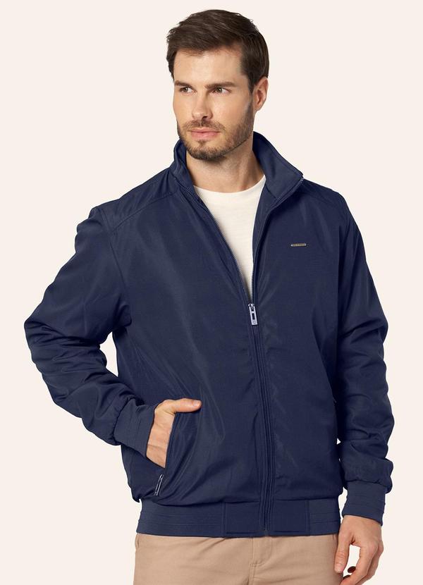 Jaqueta Masculina Microfibra Forrada Azul