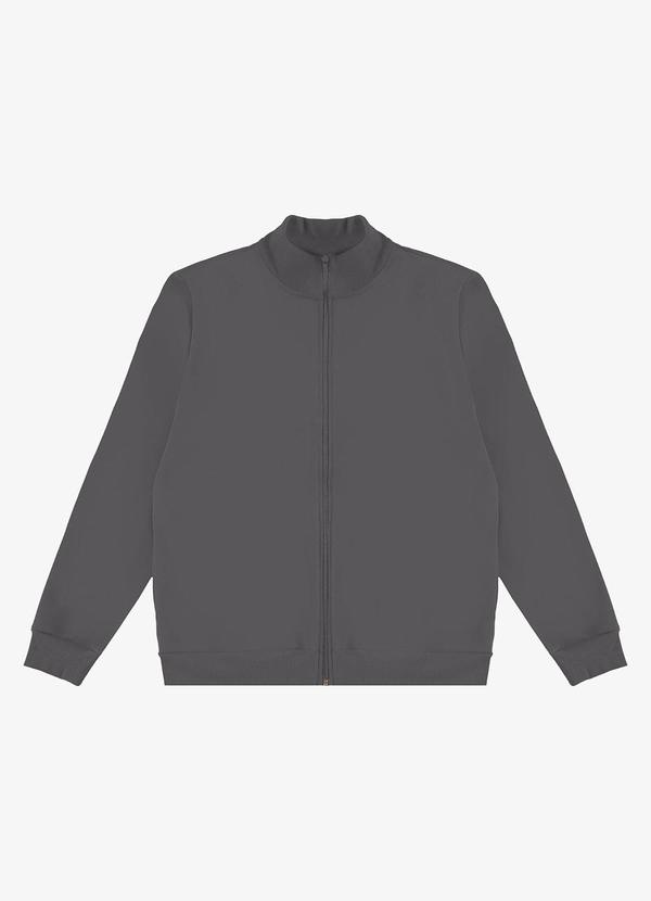 Jaqueta Masculina Moletom Felpado Cinza