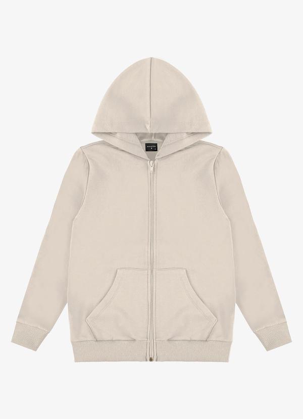 Jaqueta Masculina Moletom Peluciado Bege