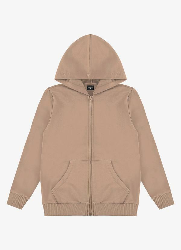 Jaqueta Masculina Moletom Peluciado Marrom