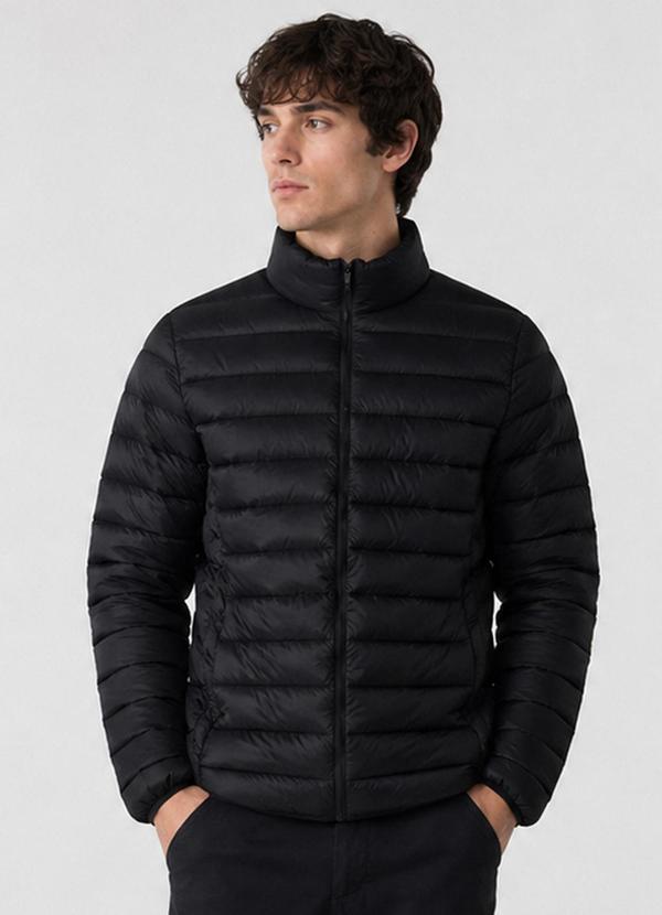 Jaqueta Masculina Puffer em Poliamida Preto