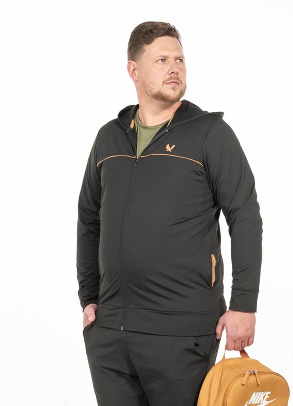 Jaqueta Plus Size Masculina Preto