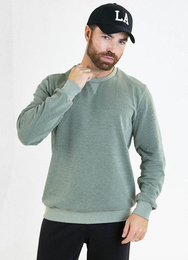 Vista 2 Blusão Adulto em Tricô Marajó Verde Soft Bonni Soft Bonni