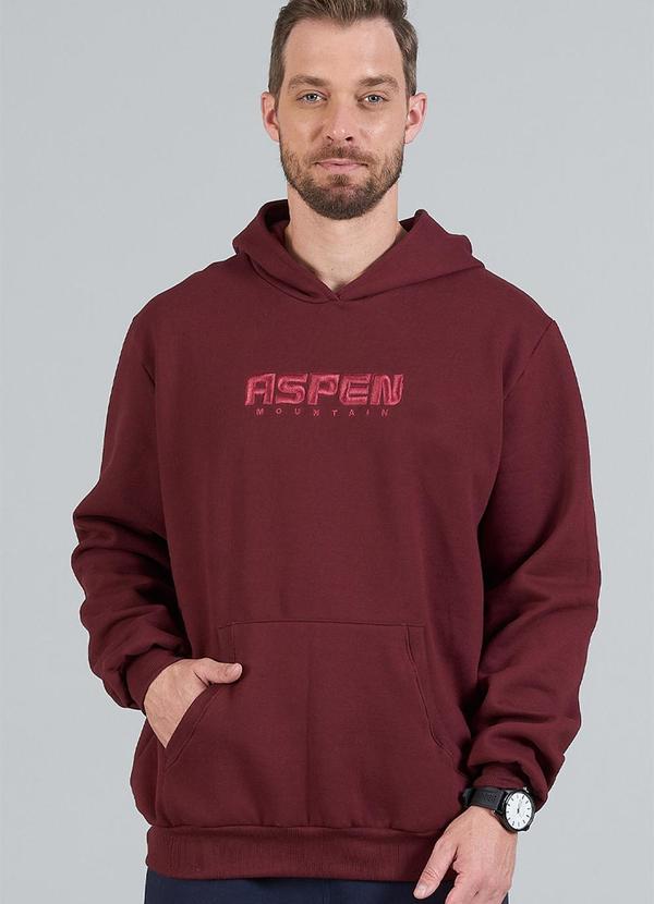Vista 2 Blusão Adulto Masculino Bordado Aspen Vermelho Soft Bonni Soft Bonni