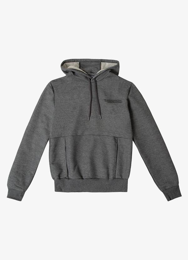 Vista 2 Blusão com Capuz Masculino Cinza MINTY MINTY