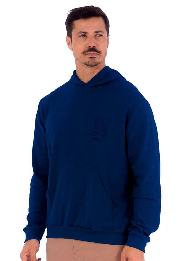 Vista 2 Blusão Masculina Moletom Estampado Azul Decoy Decoy