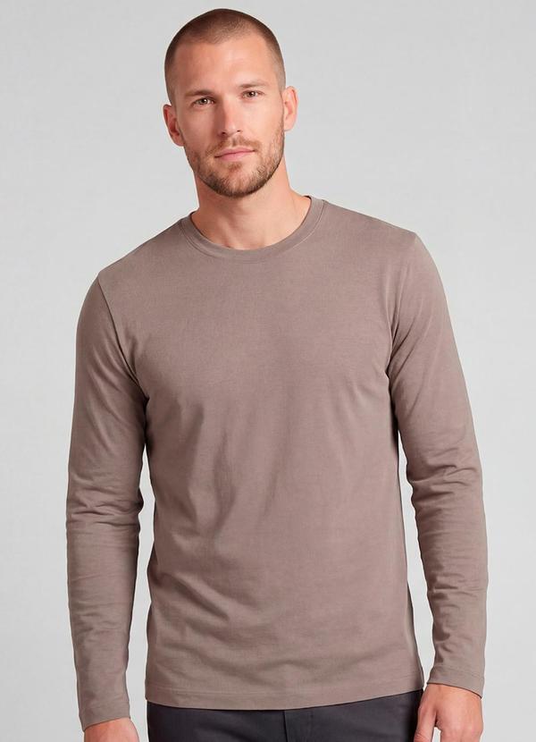 Camiseta Manga Longa Marrom