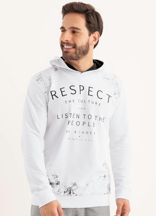 Casaco Branco com Estampa Respect