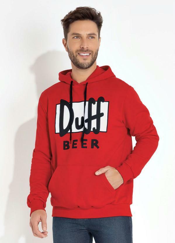 Moletom Duff Vermelho com Estampa The Simpsons