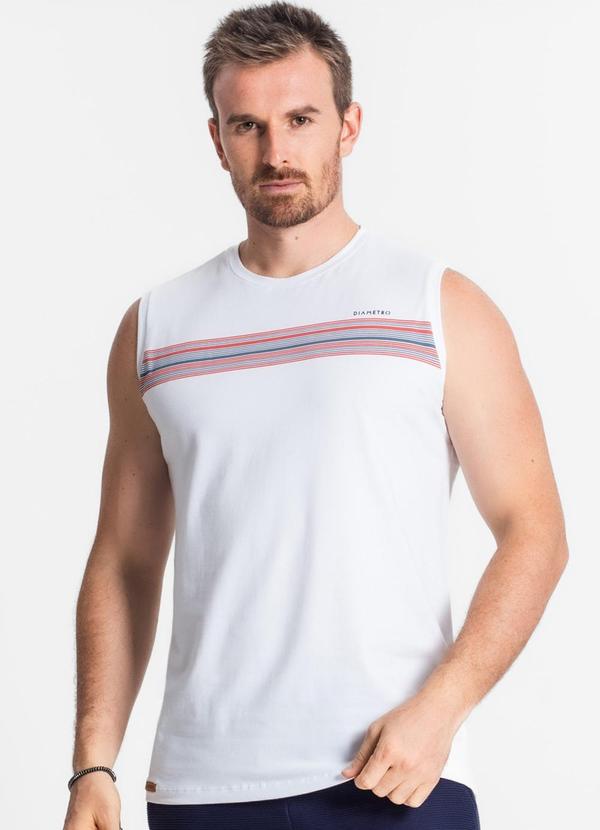 Regata de Cotton Masculina Branco