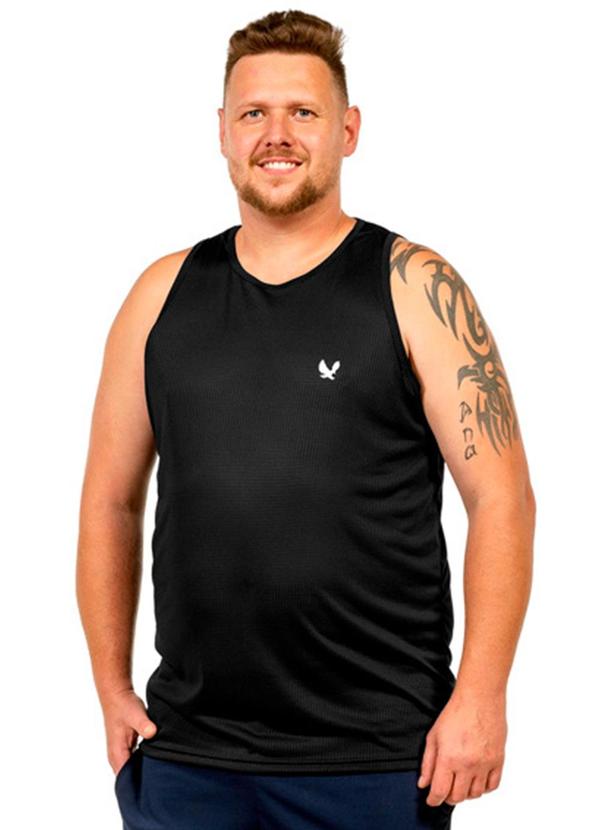 Vista 2 Regata Fitness com Estampa Masculina Preto Decoy Decoy