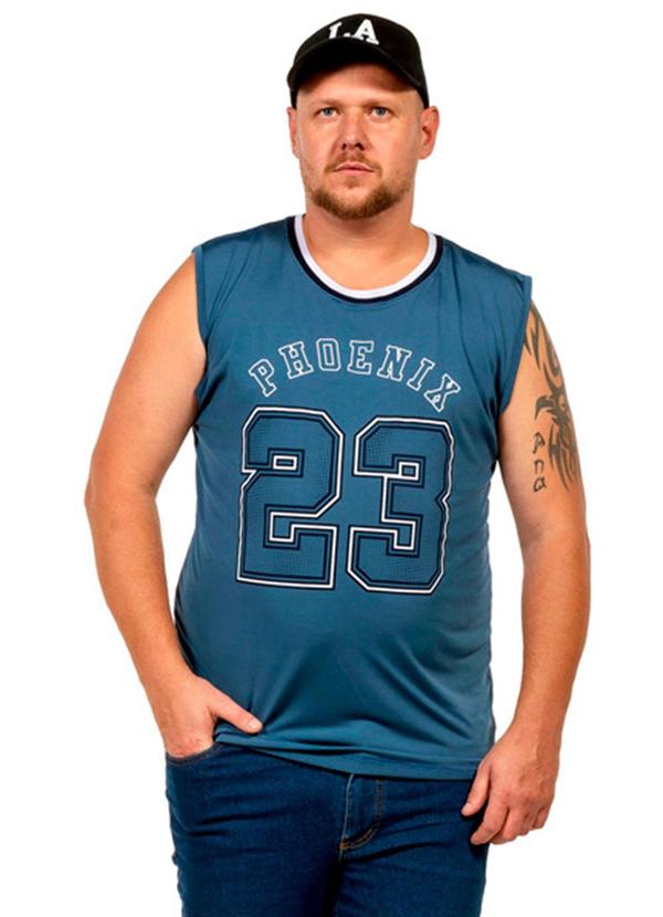 Vista 2 Regata Machão Fitness Masculina Azul Decoy Decoy
