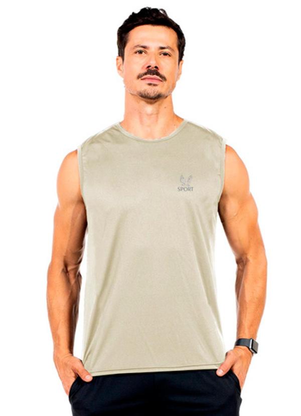 Vista 2 Regata Machão Fitness Masculina Bege Decoy Decoy