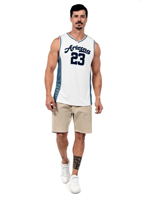 Regata Machão Fitness Masculina Branco