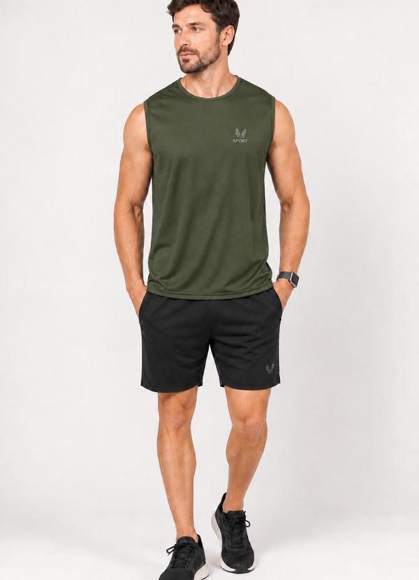 Regata Machão Fitness Masculina Verde