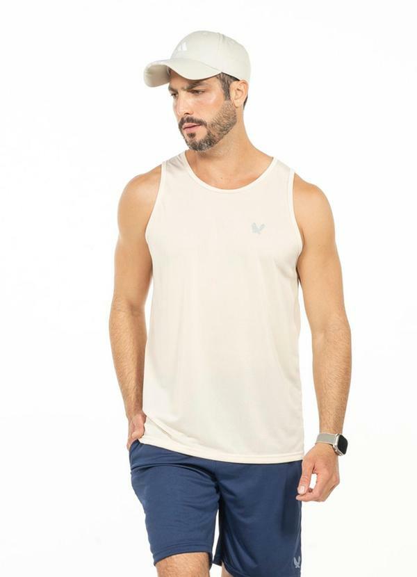 Regata Masculina com Estampa Cinza