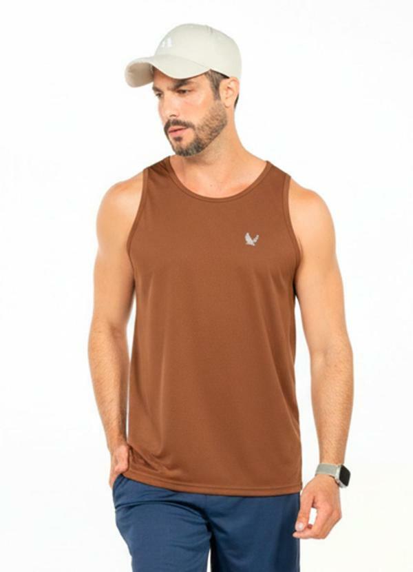 Regata Masculina com Estampa Marrom