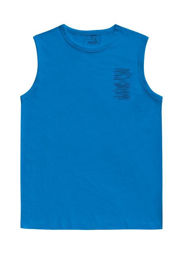 Vista 2 Regata Masculina Meia Malha Azul Diametro Diametro